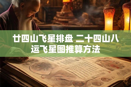 廿四山飞星排盘 二十四山八运飞星图推算方法