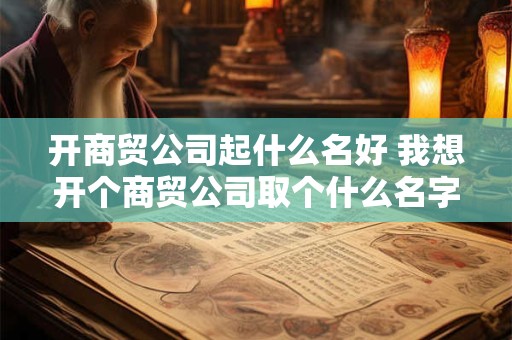 开商贸公司起什么名好 我想开个商贸公司取个什么名字