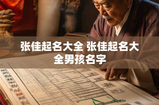 张佳起名大全 张佳起名大全男孩名字