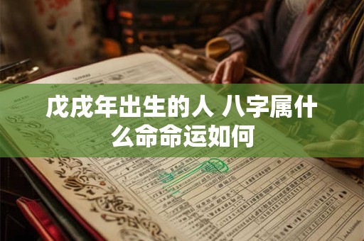 戊戌年出生的人 八字属什么命命运如何