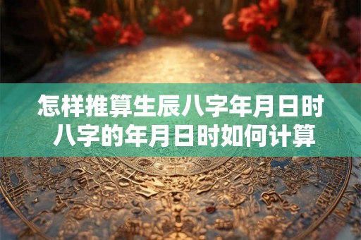 怎样推算生辰八字年月日时 八字的年月日时如何计算