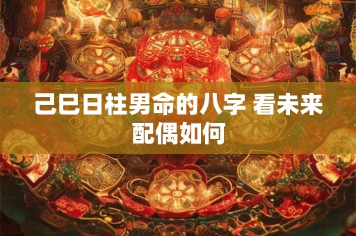 己巳日柱男命的八字 看未来配偶如何