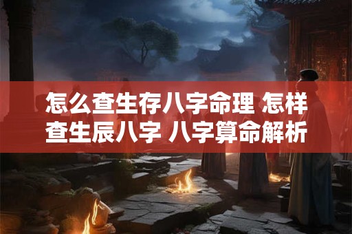怎么查生存八字命理 怎样查生辰八字 八字算命解析