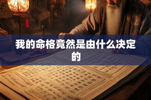 我的命格竟然是由什么决定的