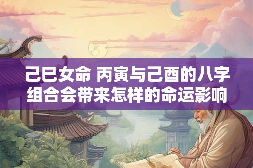 己巳女命 丙寅与己酉的八字组合会带来怎样的命运影响
