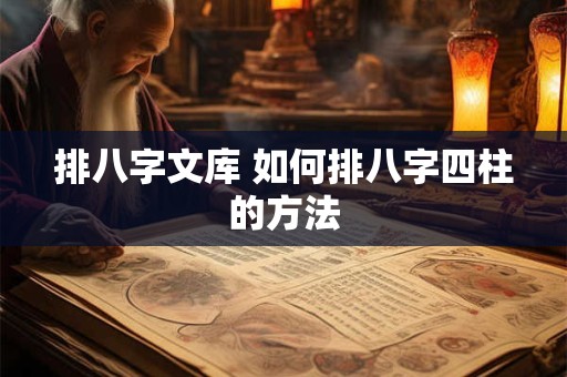 排八字文库 如何排八字四柱的方法 排八字文库 如何排八字四柱的方法