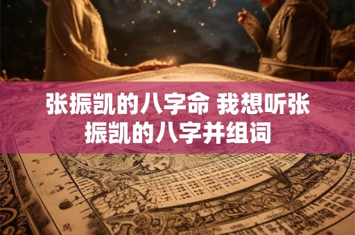 张振凯的八字命 我想听张振凯的八字并组词