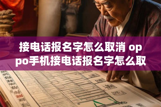 接电话报名字怎么取消 oppo手机接电话报名字怎么取消