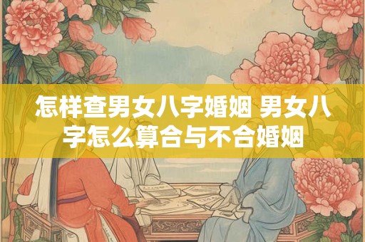 怎样查男女八字婚姻 男女八字怎么算合与不合婚姻