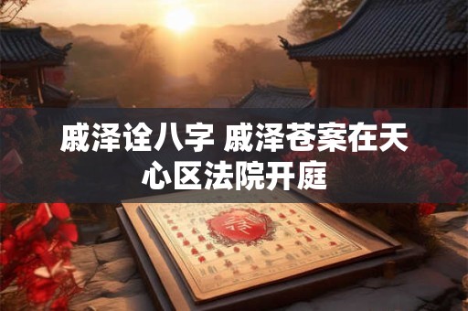 戚泽诠八字 戚泽苍案在天心区法院开庭