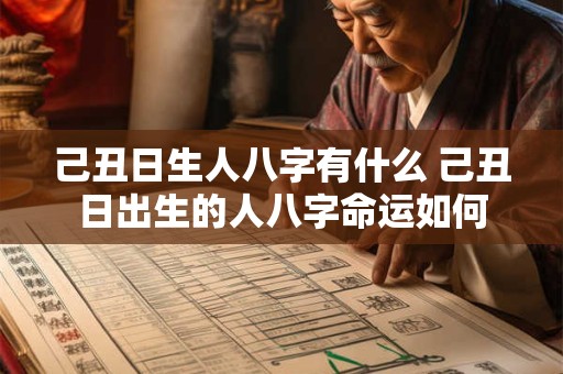 己丑日生人八字有什么 己丑日出生的人八字命运如何