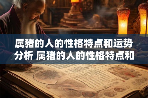 属猪的人的性格特点和运势分析 属猪的人的性格特点和运势分析男