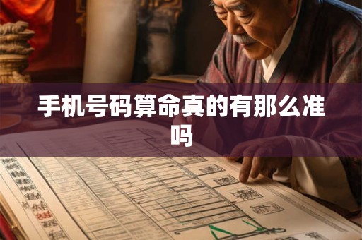 手机号码算命真的有那么准吗