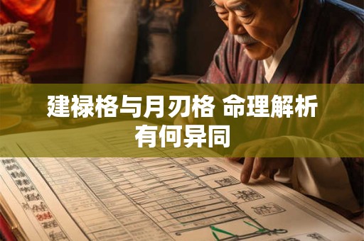 详细阅读:建禄格与月刃格 命理解析有何异同 建禄格与月刃格 命理解析有何异同