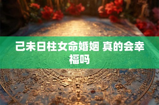 己未日柱女命婚姻 真的会幸福吗