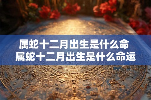 属蛇十二月出生是什么命 属蛇十二月出生是什么命运