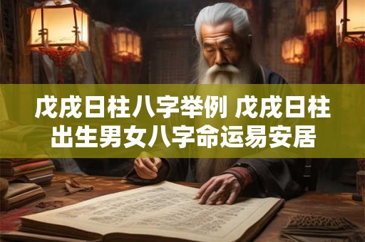 戊戌日柱八字举例 戊戌日柱出生男女八字命运易安居