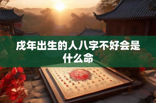 戌年出生的人八字不好会是什么命