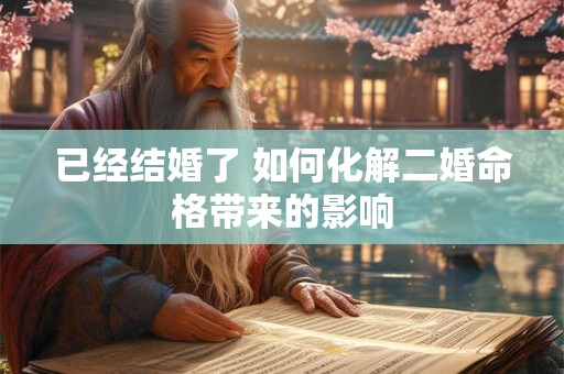 已经结婚了 如何化解二婚命格带来的影响