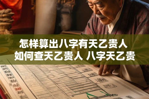 怎样算出八字有天乙贵人 如何查天乙贵人 八字天乙贵人能起什么作用