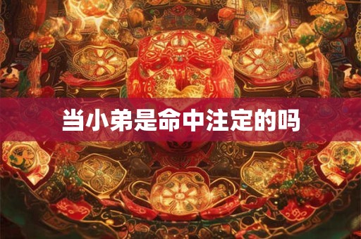 当小弟是命中注定的吗 当小弟是命中注定的吗