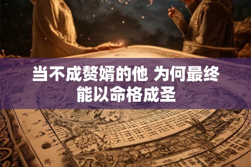 当不成赘婿的他 为何最终能以命格成圣