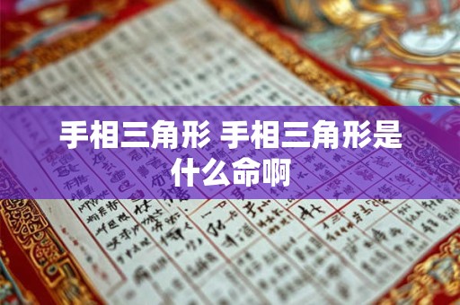 手相三角形 手相三角形是什么命啊 手相三角形 手相三角形是什么命啊