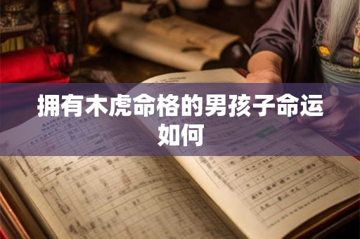 拥有木虎命格的男孩子命运如何