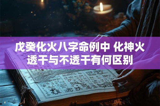 戊癸化火八字命例中 化神火透干与不透干有何区别