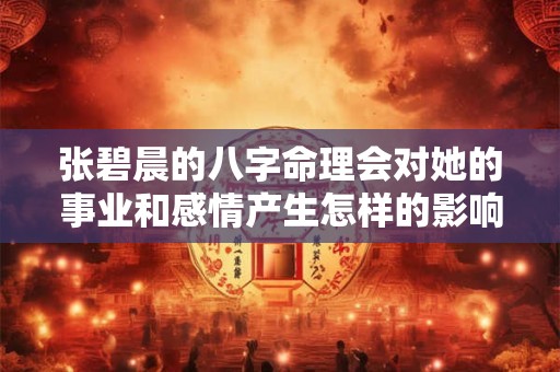 张碧晨的八字命理会对她的事业和感情产生怎样的影响