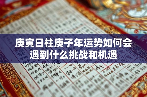 庚寅日柱庚子年运势如何会遇到什么挑战和机遇