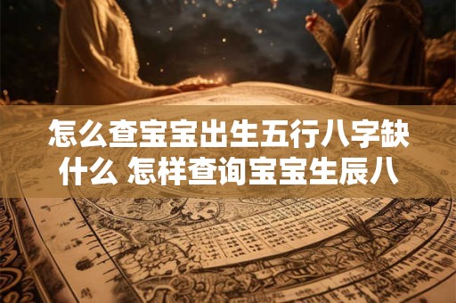 怎么查宝宝出生五行八字缺什么 怎样查询宝宝生辰八字 五行缺什么