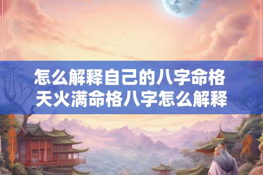 怎么解释自己的八字命格 天火满命格八字怎么解释