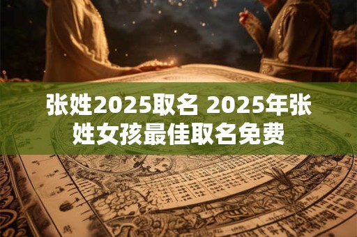 张姓2025取名 2025年张姓女孩最佳取名免费