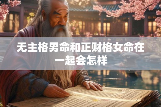 无主格男命和正财格女命在一起会怎样