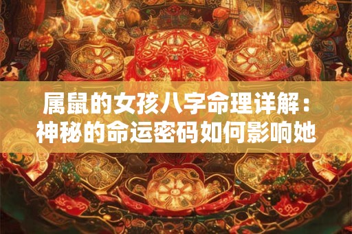 属鼠的女孩八字命理详解：神秘的命运密码如何影响她们的人生