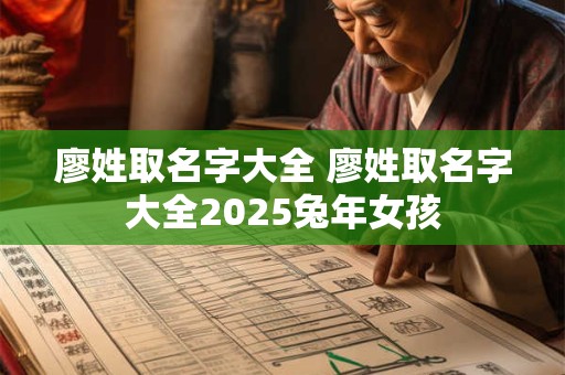 廖姓取名字大全 廖姓取名字大全2025兔年女孩