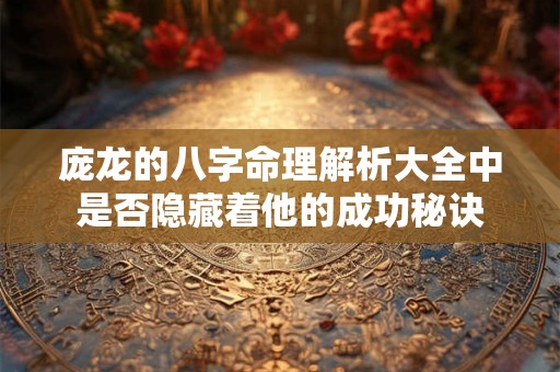 庞龙的八字命理解析大全中是否隐藏着他的成功秘诀