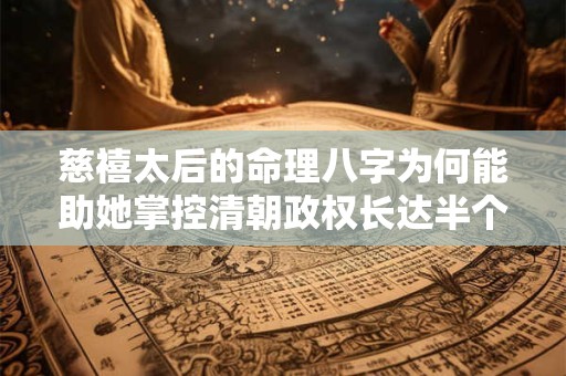 慈禧太后的命理八字为何能助她掌控清朝政权长达半个世纪之久