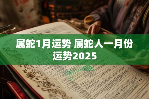 属蛇1月运势 属蛇人一月份运势2025