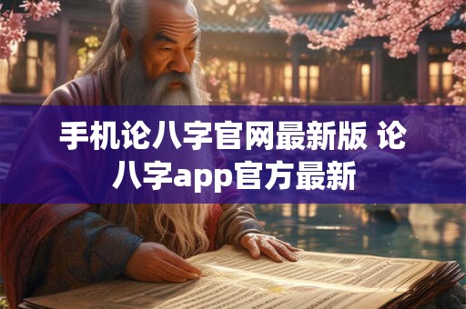 手机论八字官网最新版 论八字app官方最新