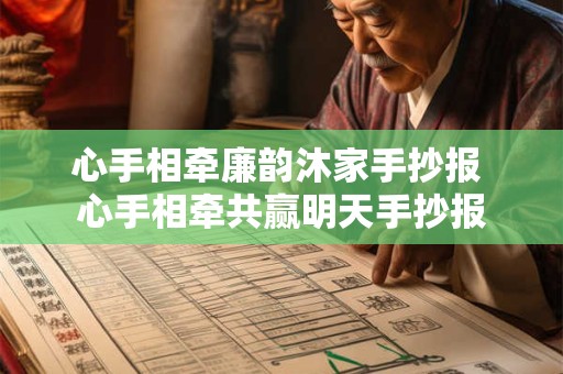 心手相牵廉韵沐家手抄报 心手相牵共赢明天手抄报