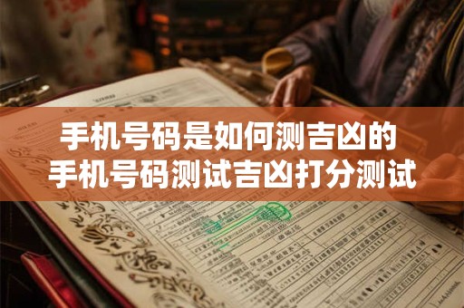 手机号码是如何测吉凶的 手机号码测试吉凶打分测试打分