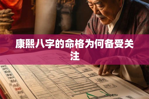 康熙八字的命格为何备受关注 康熙八字的命格为何备受关注