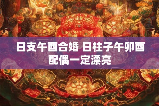 详细阅读:日支午酉合婚 日柱子午卯酉配偶一定漂亮 日支午酉合婚 日柱子午卯酉配偶一定漂亮