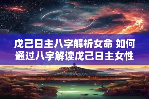 戊己日主八字解析女命 如何通过八字解读戊己日主女性的命运
