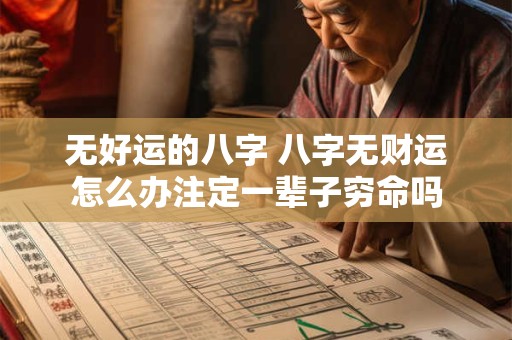 无好运的八字 八字无财运怎么办注定一辈子穷命吗
