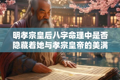 明孝宗皇后八字命理中是否隐藏着她与孝宗皇帝的美满姻缘密码 明孝宗皇后八字命理中是否隐藏着她与孝宗皇帝的美满姻缘密码