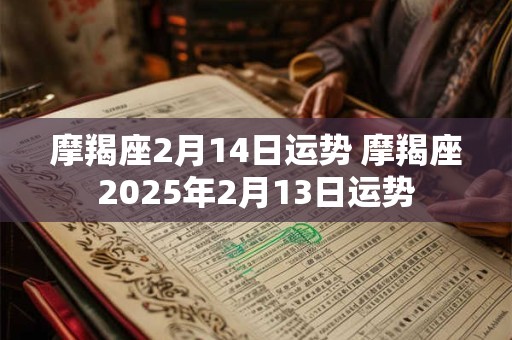 摩羯座2月14日运势 摩羯座2025年2月13日运势 摩羯座2月14日运势 摩羯座2025年2月13日运势