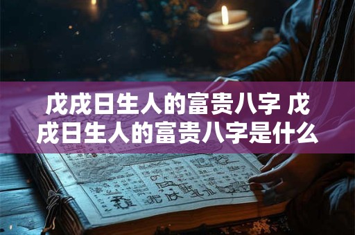 戊戌日生人的富贵八字 戊戌日生人的富贵八字是什么